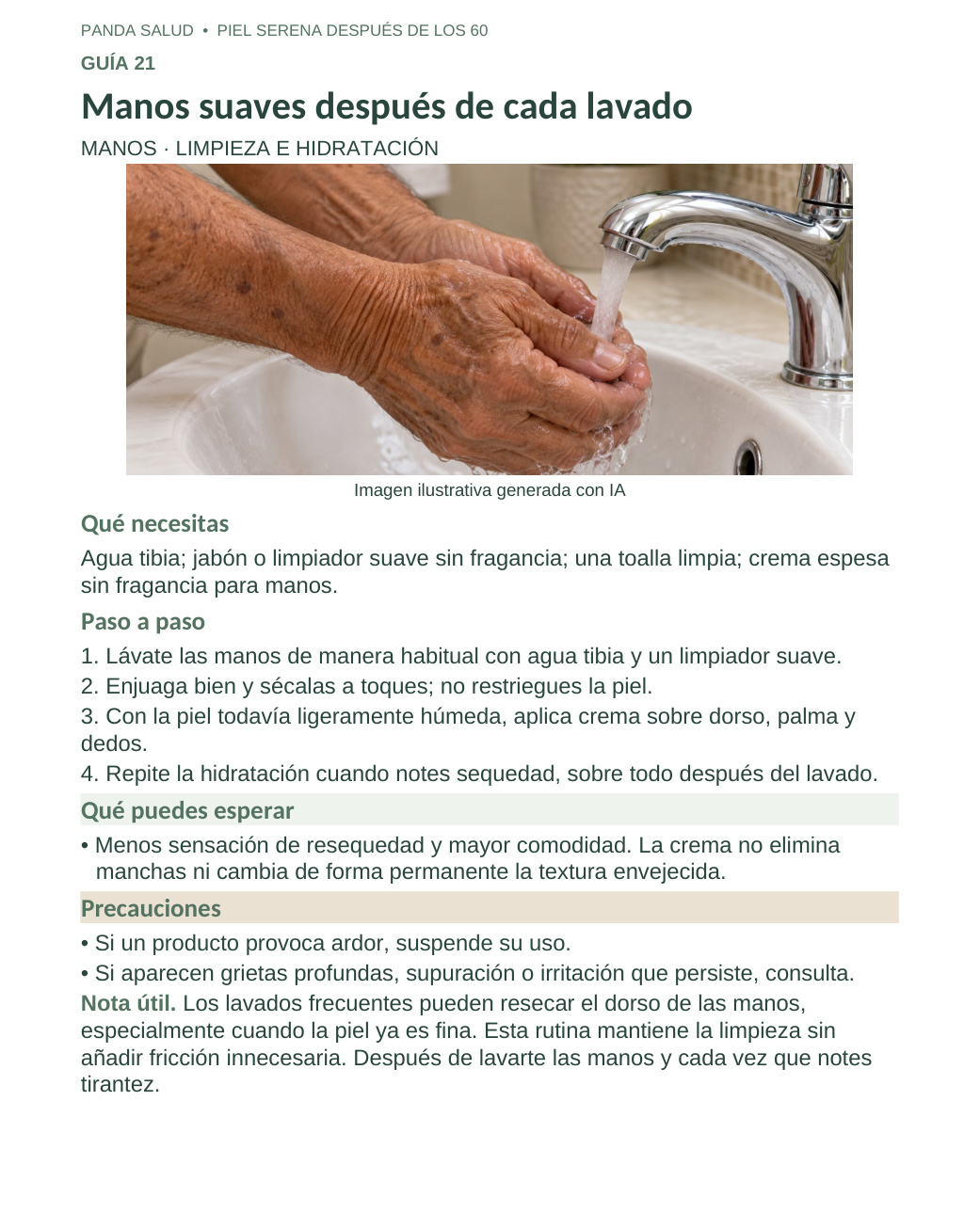 Muestra del ebook: Cuidado de las manos